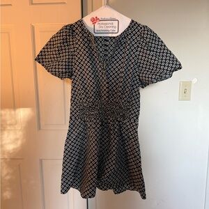 NWT Anthropologie Charming Black and White Romper